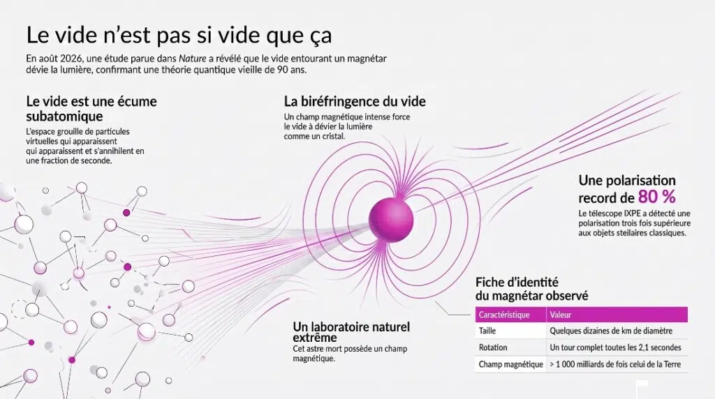 Biréfringence du vide par magnétar
