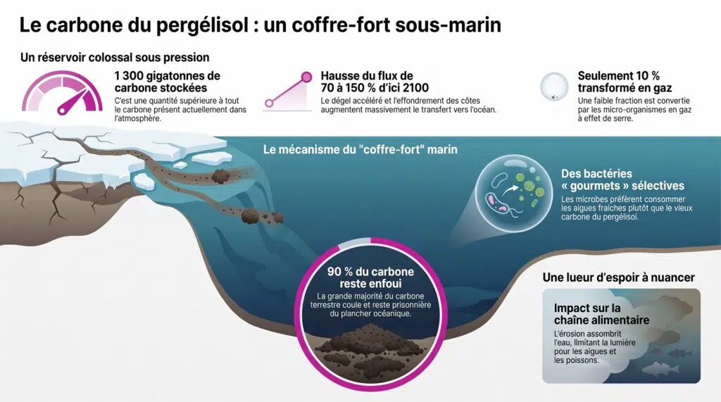 Le carbone du pergélisol marin