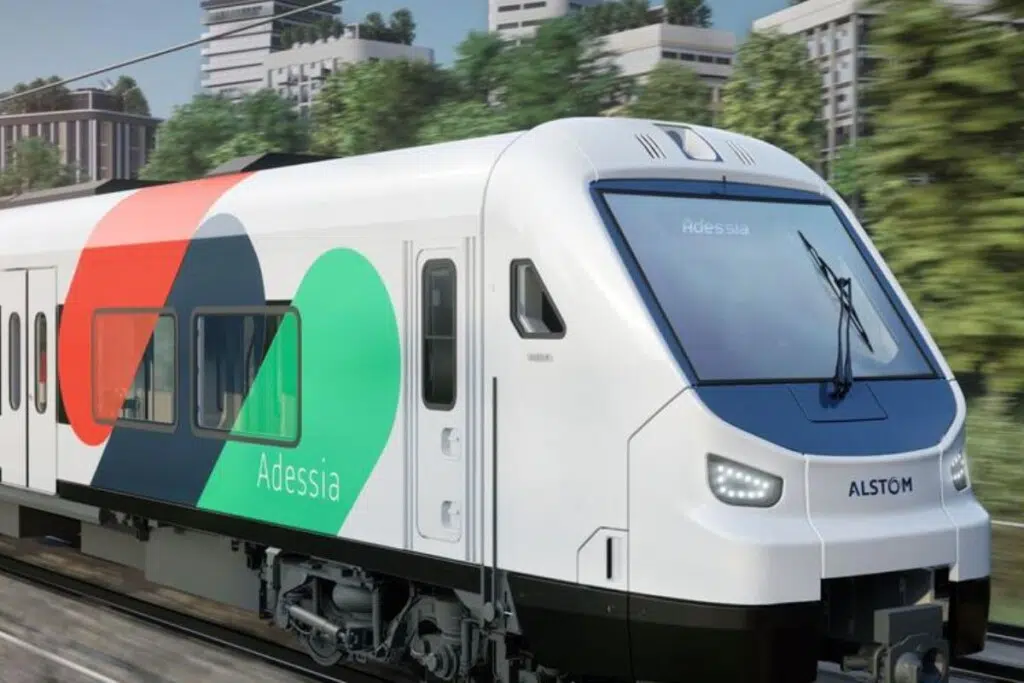 L'usine de La Pocatière doit notamment produire les caisses des voitures Adessia, la gamme de trains périurbains d’Alstom conçue pour relier les villes à leurs périphéries. Crédit : Alstom.