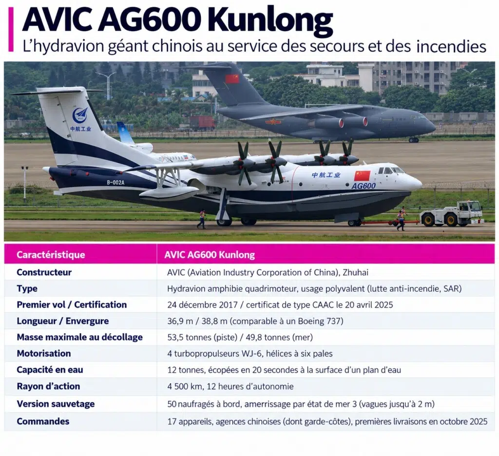 Fiche technique de l'AG600