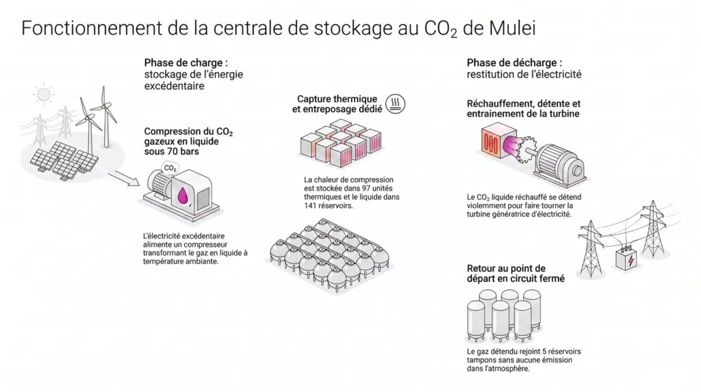 Fonctionnement de la centrale de stockage au CO₂ de Mulei