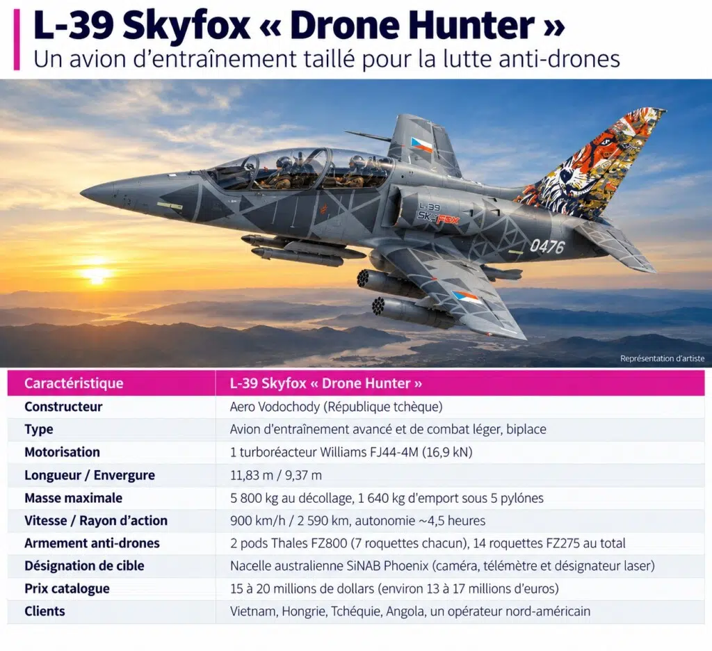 Fiche technique du L-39 Skyfox « Drone Hunter »