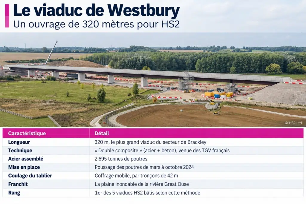 viaduc de Westbury en chiffres