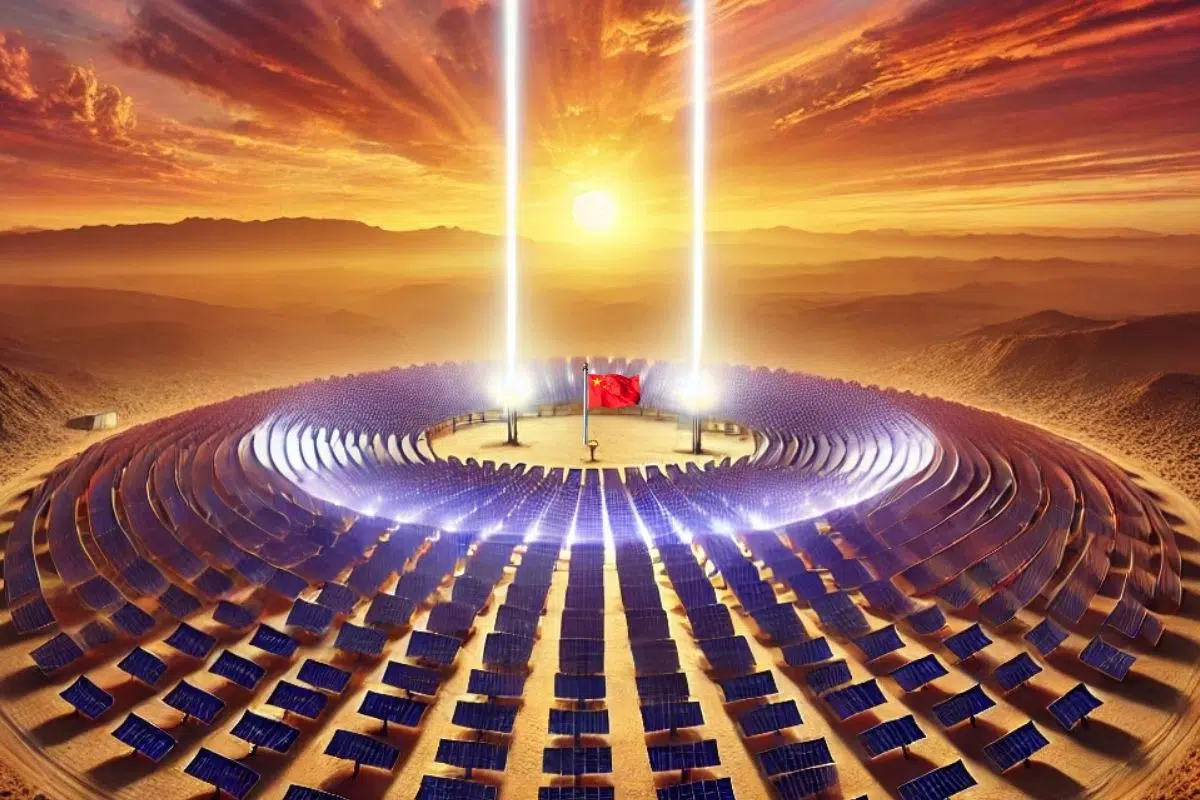 Première mondiale pour la Chine qui met le pied dans le monde du futur avec cette gigantesque centrale solaire à double tours Première mondiale pour la Chine qui met le pied dans le monde du futur avec cette gigantesque centrale solaire à double tours