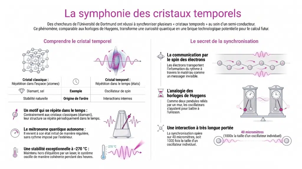 Comprendre la symphonie des cristaux temporels en un coup d'oeil