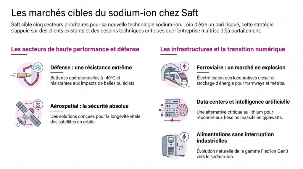 Marchés cibles du sodium-ion de Saft