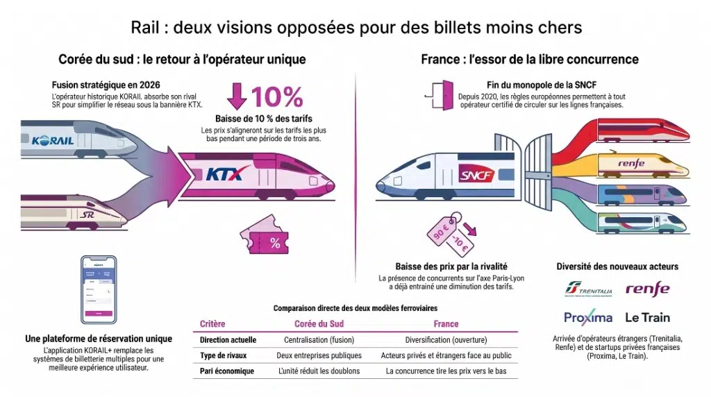 Rail : centralisation coréenne contre mise en concurrence française